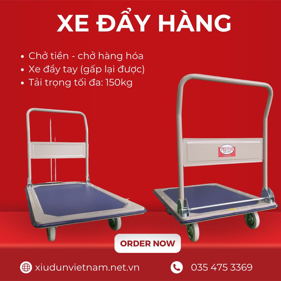 xe đẩy hàng trọng tải 150kg 